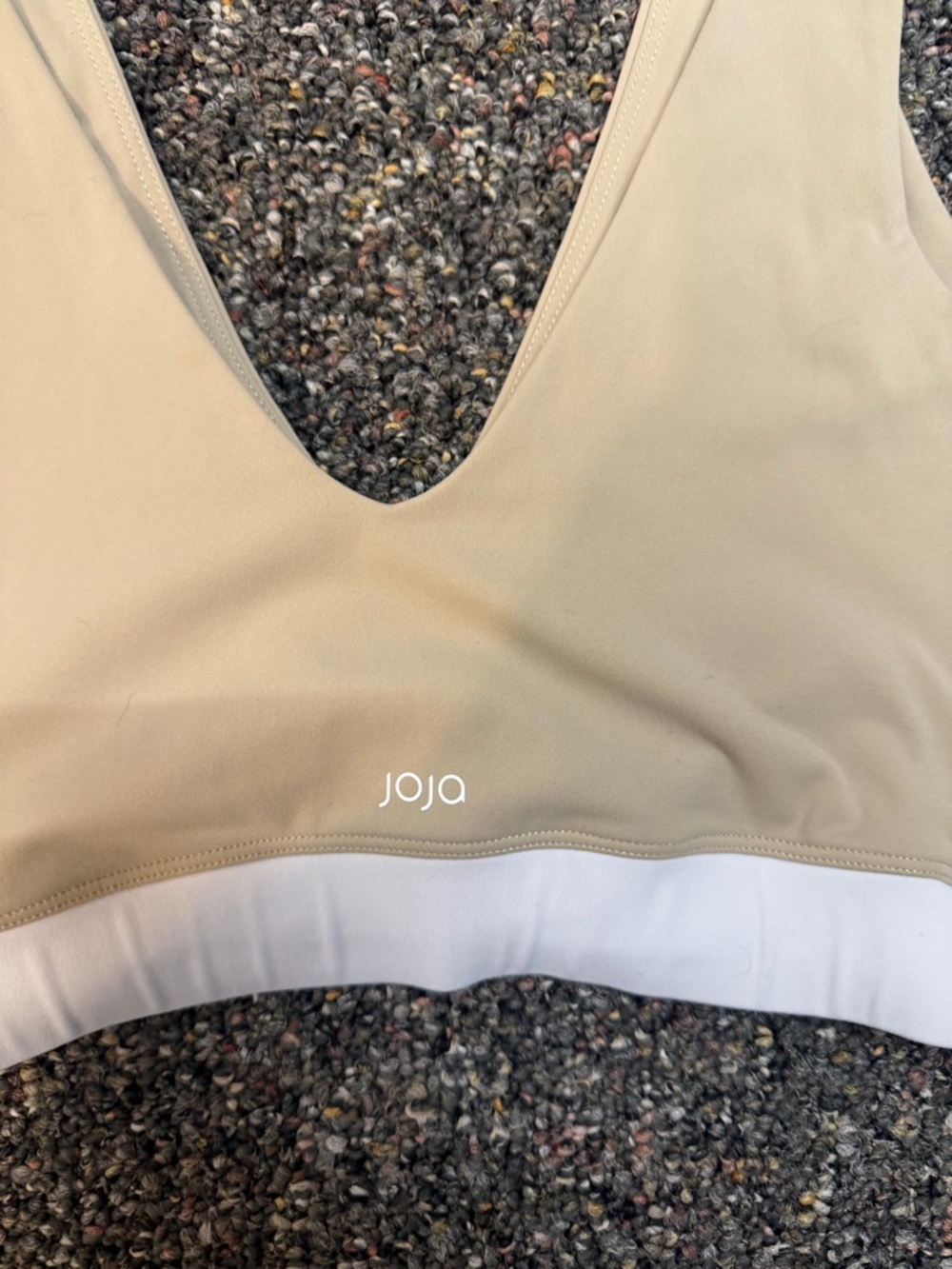 Joja Seamless Tan & White Sports Bra - Picture 4 of 5